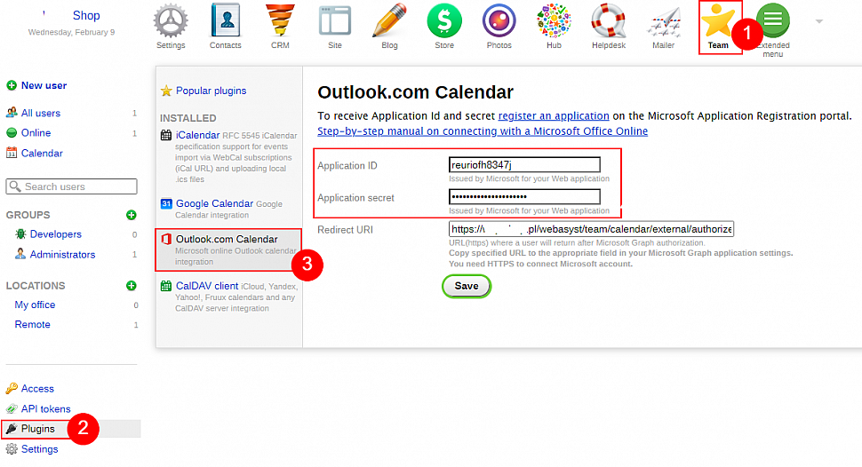 Łączenie Outlook.com kalendarz do profilu web-systems.pro