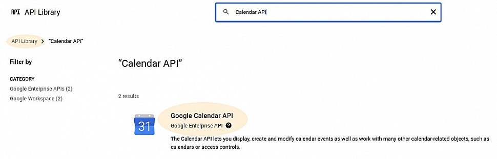 Podłączenie kalendarza Google