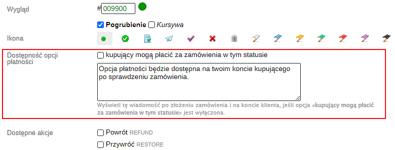 Obsługa zamówień w aplikacji Sklep