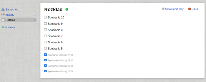 Listy do zrobienia