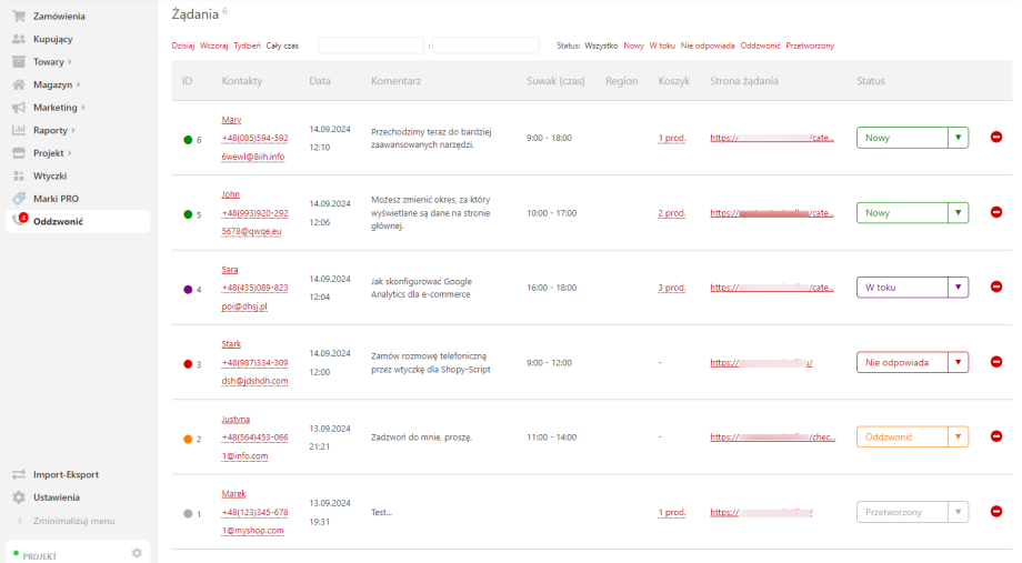 Zamów rozmowę telefoniczną