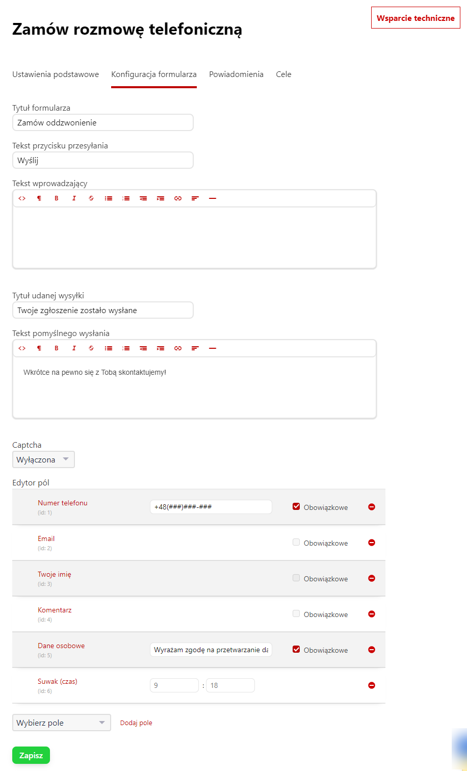 Zamów rozmowę telefoniczną