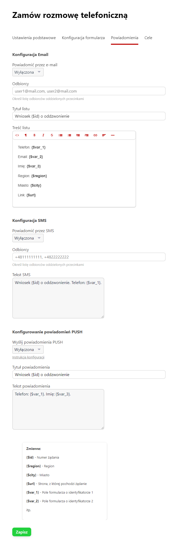 Zamów rozmowę telefoniczną