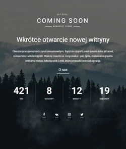 szablon Coming Soon (czarne)