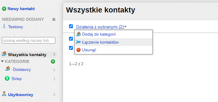 Kontakty Kontakty