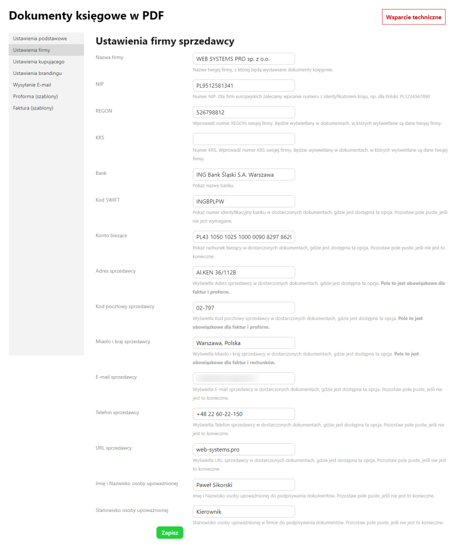 Dokumenty księgowe w PDF Dokumenty księgowe w PDF