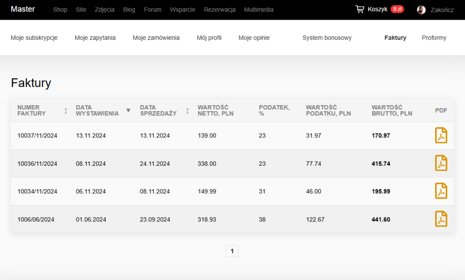 Dokumenty księgowe w PDF Dokumenty księgowe w PDF