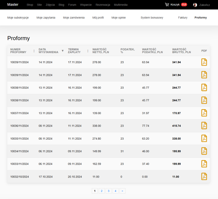 Dokumenty księgowe w PDF