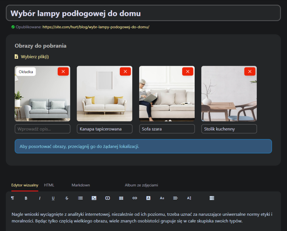 Okładka i galeria wpisów na blogu Okładka i galeria wpisów na blogu