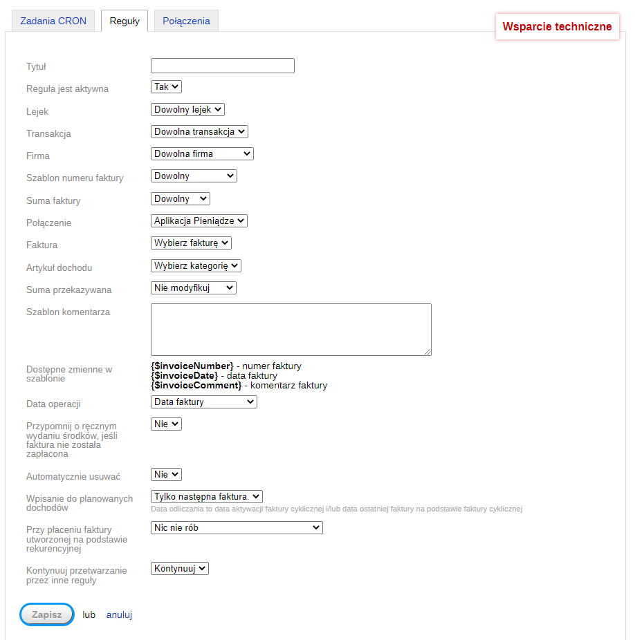 Faktury cykliczne Faktury cykliczne