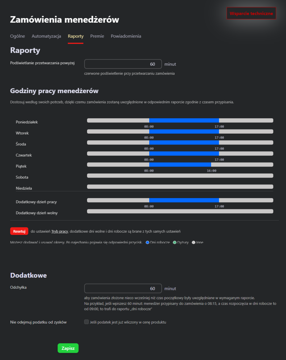 Zamówienia menedżerów Zamówienia menedżerów