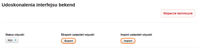 Udoskonalenia interfejsu bekend (UI 1.3)