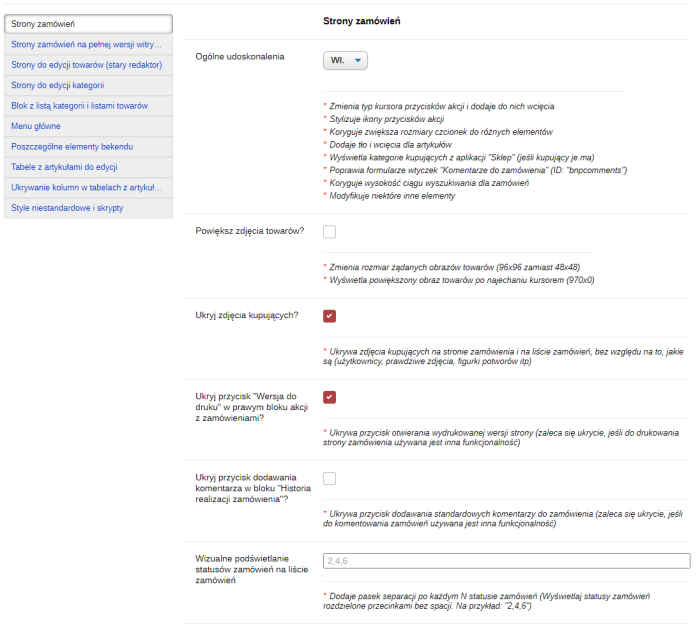 Udoskonalenia interfejsu bekend (UI 1.3)