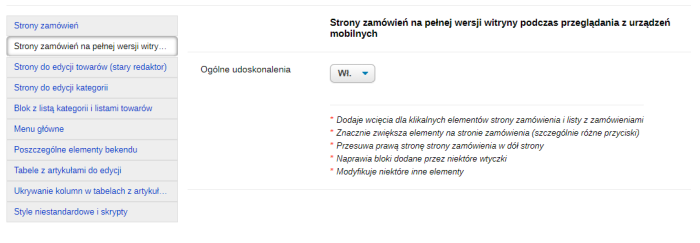 Udoskonalenia interfejsu bekend (UI 1.3)