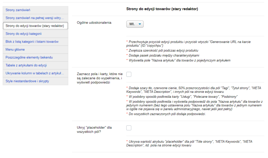Udoskonalenia interfejsu bekend (UI 1.3) Udoskonalenia interfejsu bekend (UI 1.3)