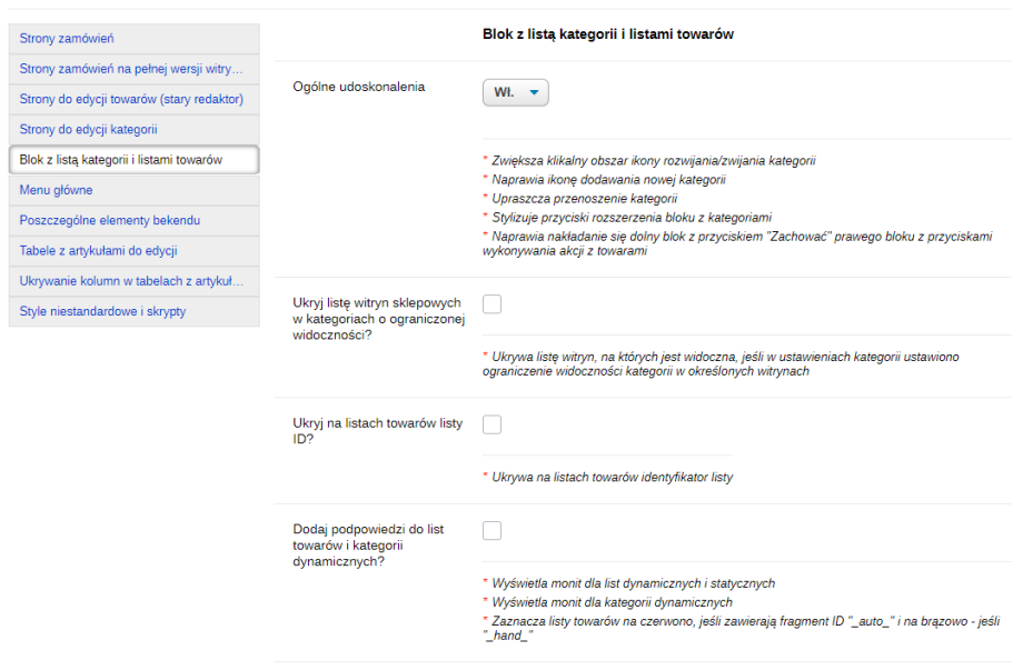 Udoskonalenia interfejsu bekend (UI 1.3) Udoskonalenia interfejsu bekend (UI 1.3)
