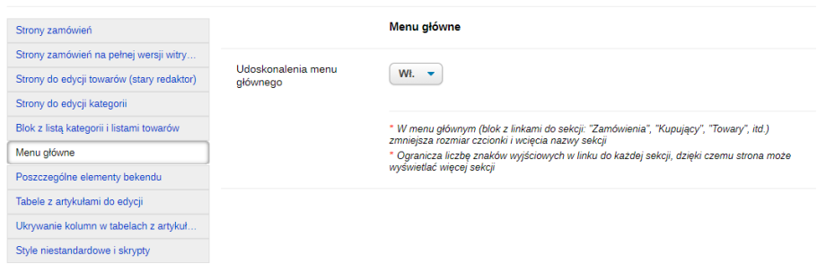 Udoskonalenia interfejsu bekend (UI 1.3) Udoskonalenia interfejsu bekend (UI 1.3)