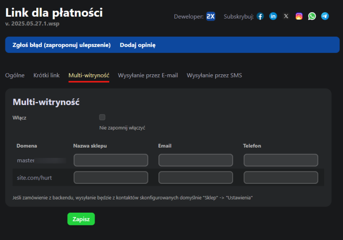 Link dla płatności