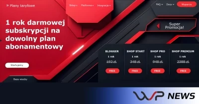 Pierwszy rok za darmo - wyjątkowa promocja na nowoczesne strony i sklepy internetowe