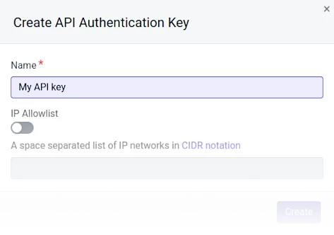 API key name (OneSignal)