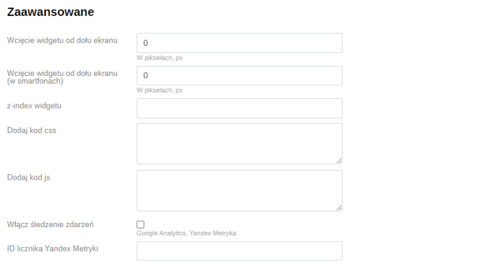 Widżet komunikatorów