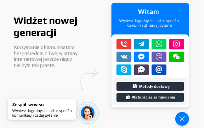 Widżet komunikatorów