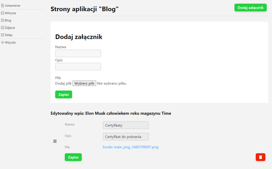 Załączniki Załączniki