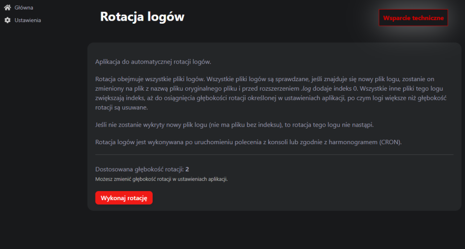 Rotacja logów Rotacja logów