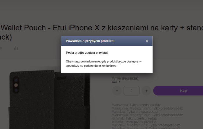 Powiadomienie o dostępności