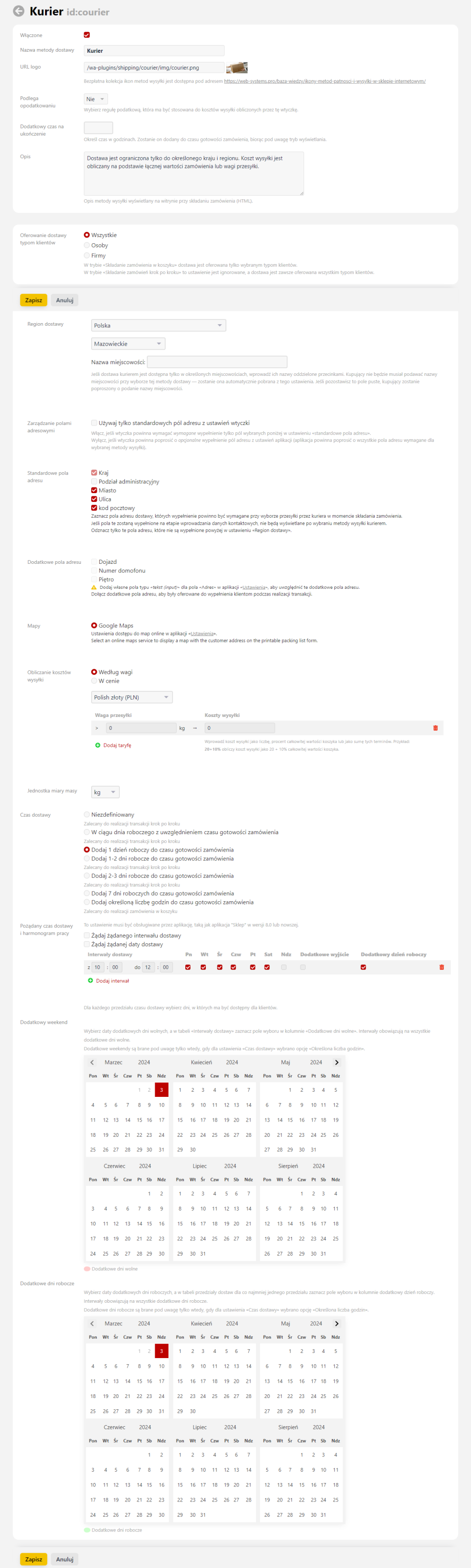 Integracja kurierska Integracja kurierska
