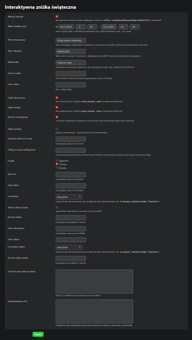 Interaktywna zniżka świąteczna
