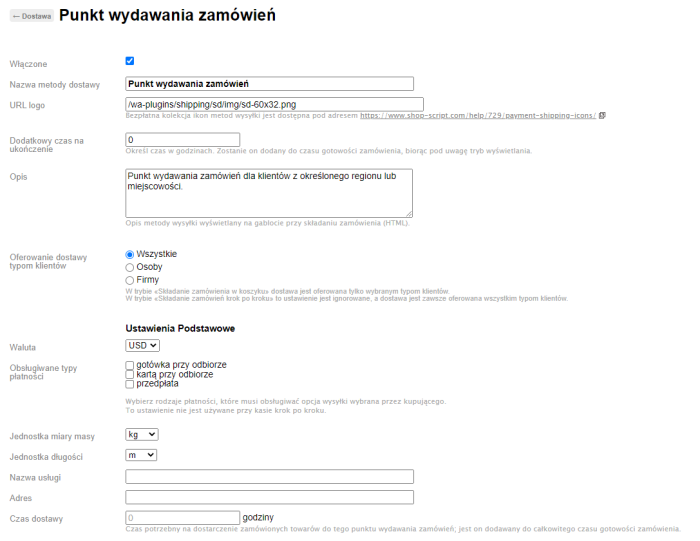 Punkt wydawania zamówień