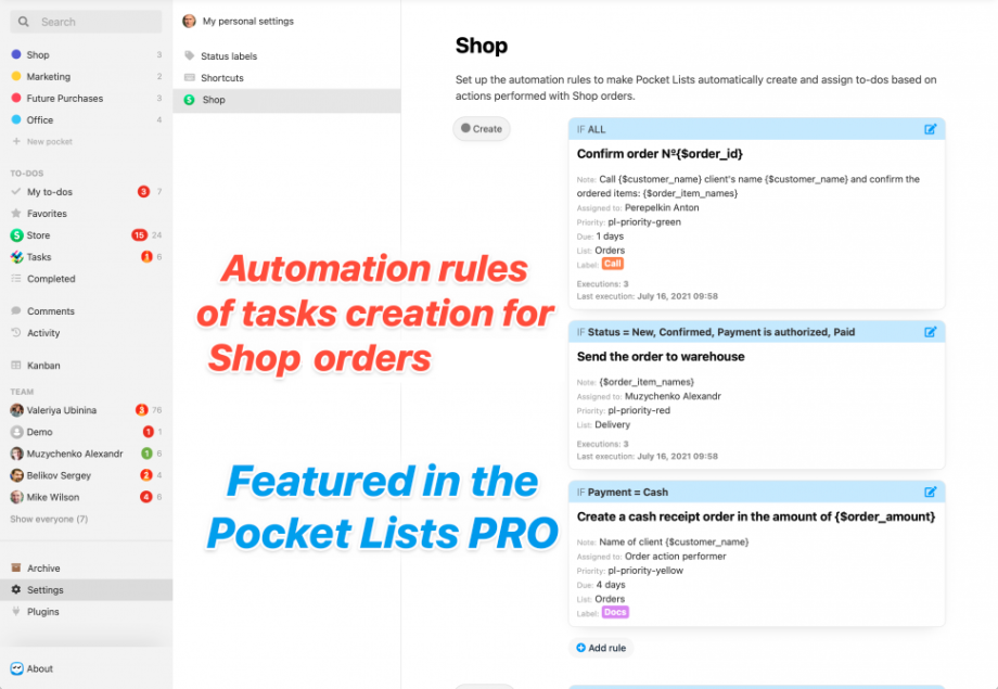 Pocket Lists Pocket Lists