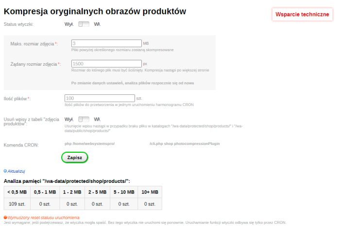 Kompresja oryginalnych obrazów produktów + WEBP