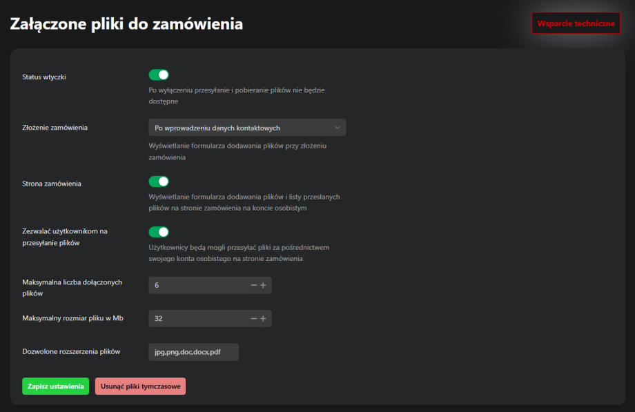 Załączone pliki do zamówienia Załączone pliki do zamówienia