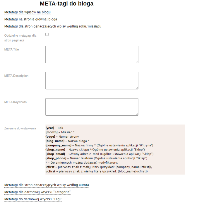 META-tagi do bloga
