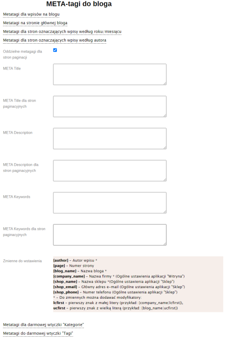 META-tagi do bloga