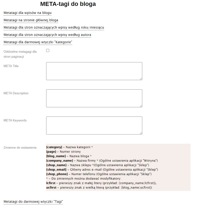 META-tagi do bloga