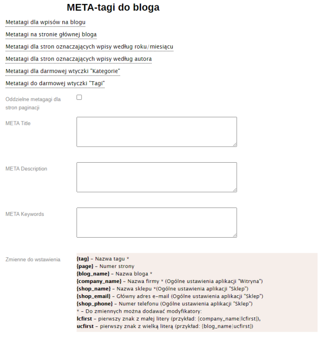 META-tagi do bloga