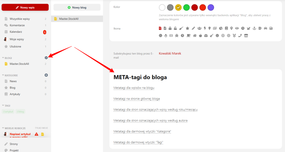 META-tagi do bloga