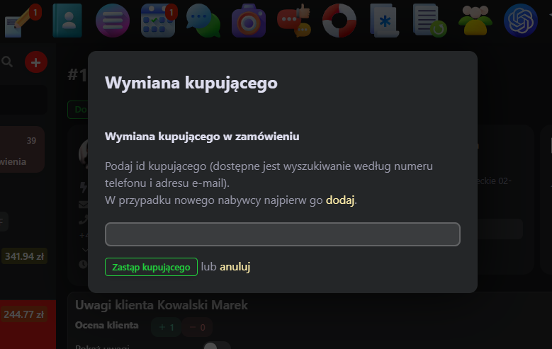 Wymiana kupującego Wymiana kupującego