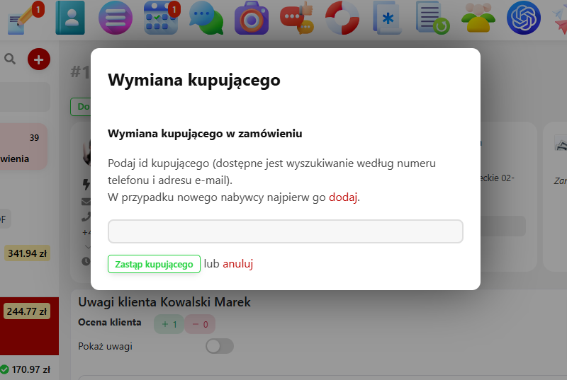 Wymiana kupującego Wymiana kupującego