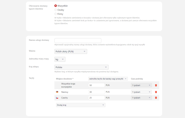 Dostawa międzynarodowa