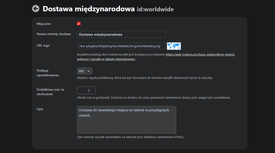 Dostawa międzynarodowa Dostawa międzynarodowa