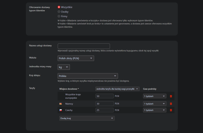 Dostawa międzynarodowa