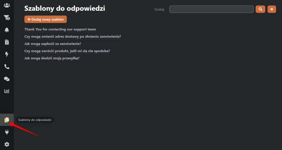 Szablony do odpowiedzi Szablony do odpowiedzi