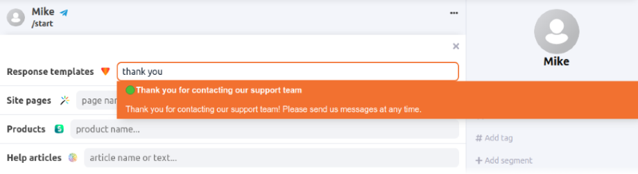 Szablony do odpowiedzi Szablony do odpowiedzi