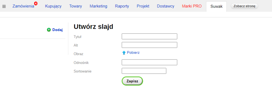 Suwak obrazów Suwak obrazów
