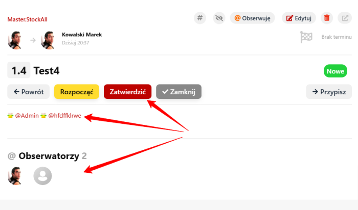 Zatwierdzanie zadań