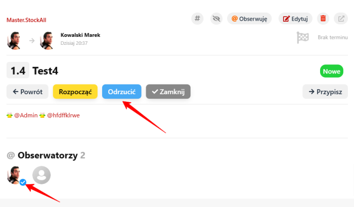 Zatwierdzanie zadań